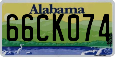 AL license plate 66CK074