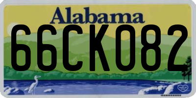 AL license plate 66CK082