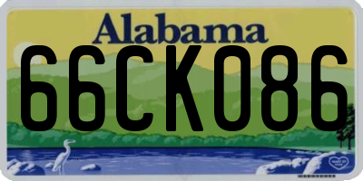AL license plate 66CK086