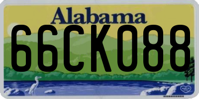AL license plate 66CK088
