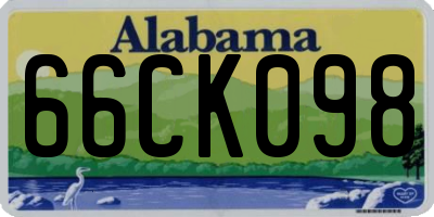 AL license plate 66CK098