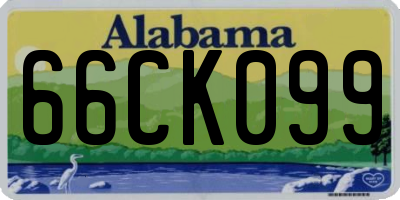 AL license plate 66CK099