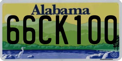 AL license plate 66CK100