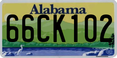 AL license plate 66CK102