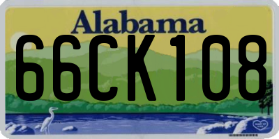 AL license plate 66CK108