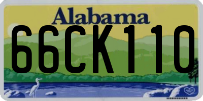 AL license plate 66CK110