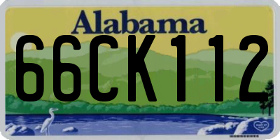 AL license plate 66CK112