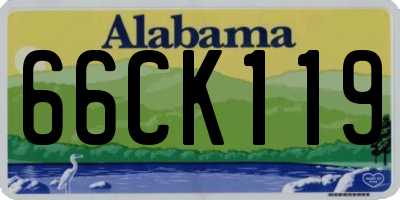 AL license plate 66CK119