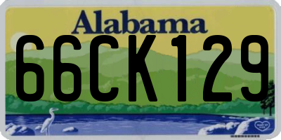 AL license plate 66CK129