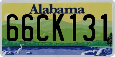 AL license plate 66CK131