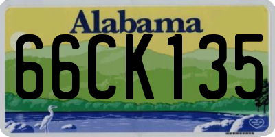 AL license plate 66CK135