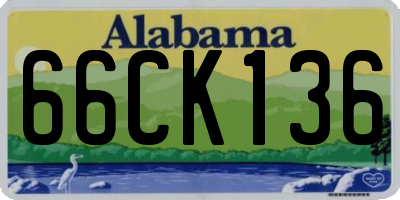 AL license plate 66CK136