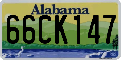 AL license plate 66CK147