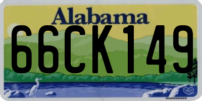 AL license plate 66CK149