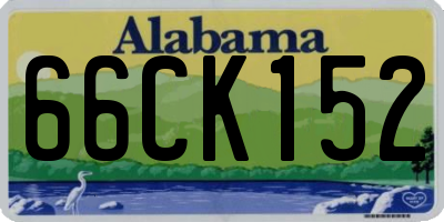 AL license plate 66CK152