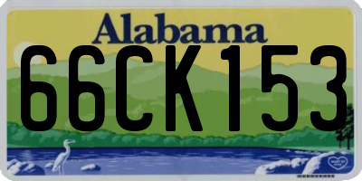 AL license plate 66CK153