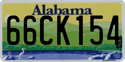 AL license plate 66CK154