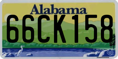 AL license plate 66CK158