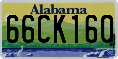 AL license plate 66CK160