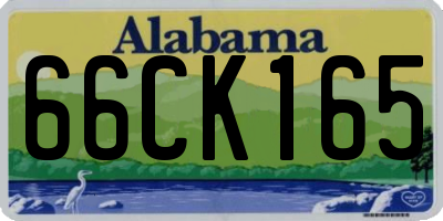 AL license plate 66CK165