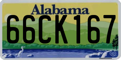 AL license plate 66CK167