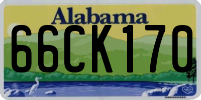 AL license plate 66CK170