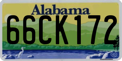 AL license plate 66CK172