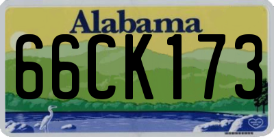 AL license plate 66CK173