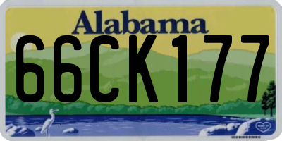 AL license plate 66CK177