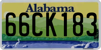 AL license plate 66CK183