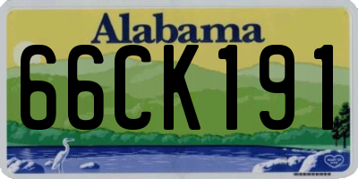 AL license plate 66CK191