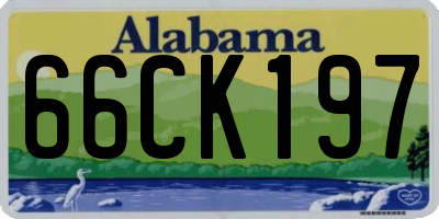 AL license plate 66CK197