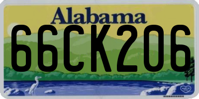 AL license plate 66CK206