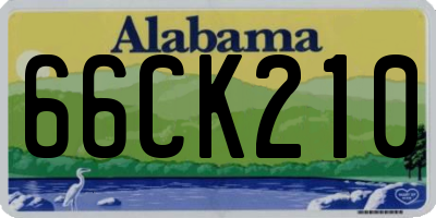 AL license plate 66CK210