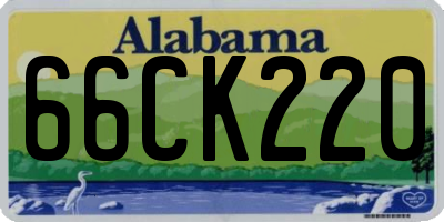AL license plate 66CK220
