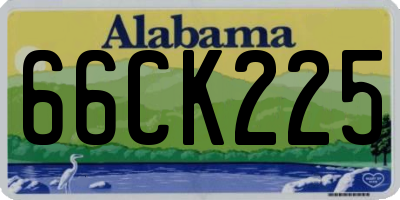 AL license plate 66CK225