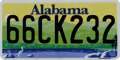 AL license plate 66CK232
