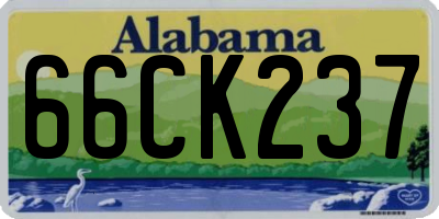 AL license plate 66CK237