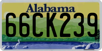 AL license plate 66CK239