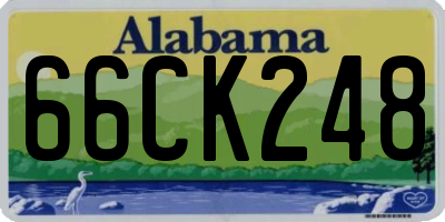 AL license plate 66CK248