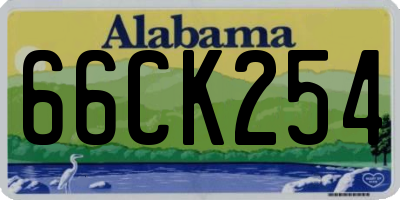 AL license plate 66CK254