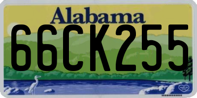 AL license plate 66CK255