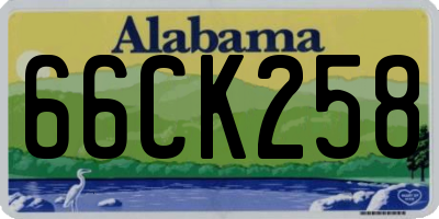 AL license plate 66CK258