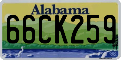 AL license plate 66CK259