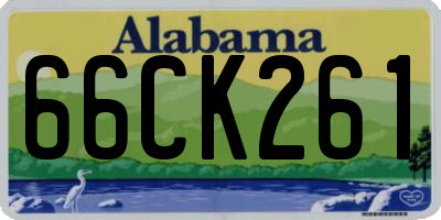 AL license plate 66CK261