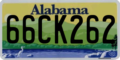 AL license plate 66CK262