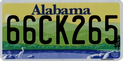 AL license plate 66CK265