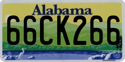 AL license plate 66CK266