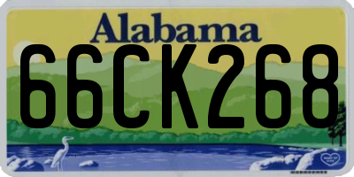 AL license plate 66CK268
