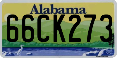 AL license plate 66CK273